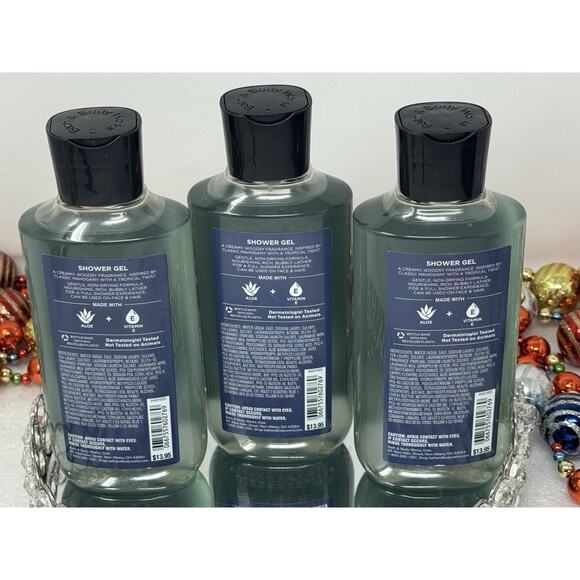 3 Pcs Set Bath & Body Works Mahogany Coconut Aloe + Vitamin E Shower Gel New - Picture 3 of 4